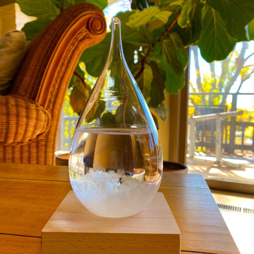 Glass barometer.